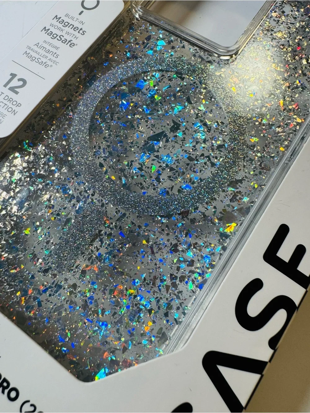 Case-Mate Twinkle MagSafe Case – Silver Glitter – iPhone 15 Pro Max 6.7”